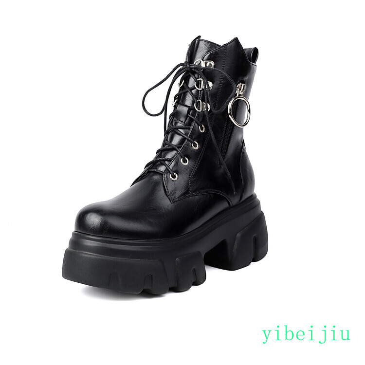 Womens Punk Platform High Heel Ankle Boots Rock Shoes Thicken Sole Combat Gothic gallery