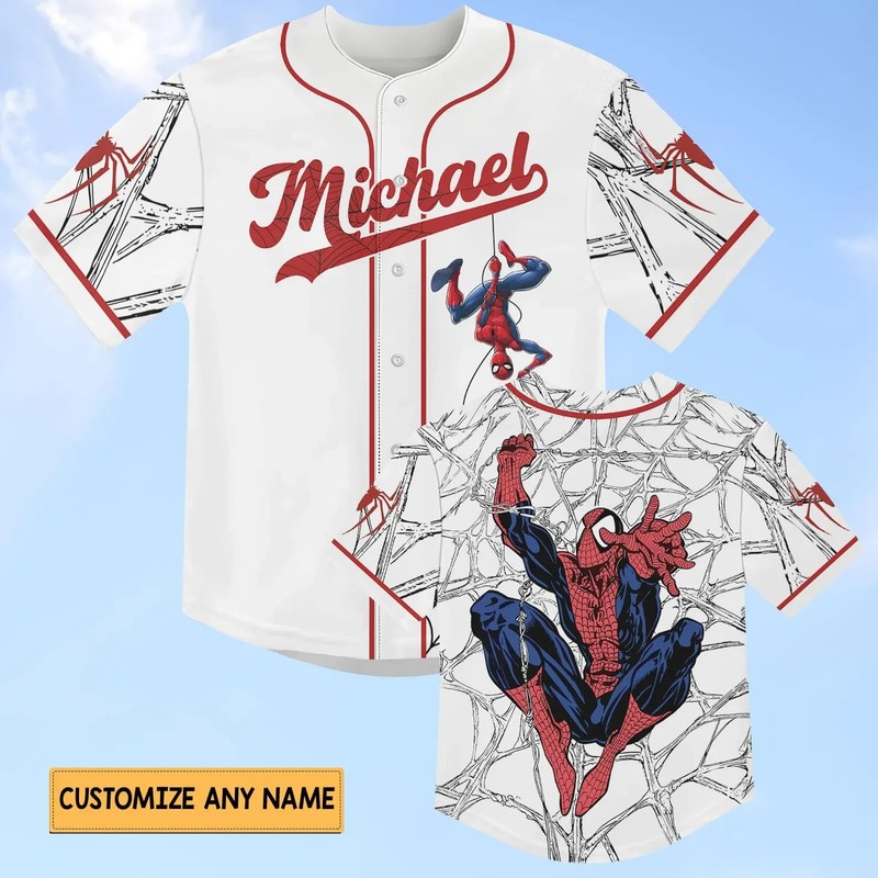 Personalized Spider-Man Baseball Jersey | Spidey Shirt Gift For Him