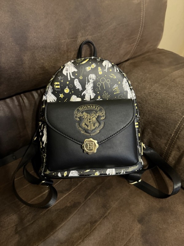 Loungefly Harry Potter Magical Elements Mini Backpack – Black, Gold& White