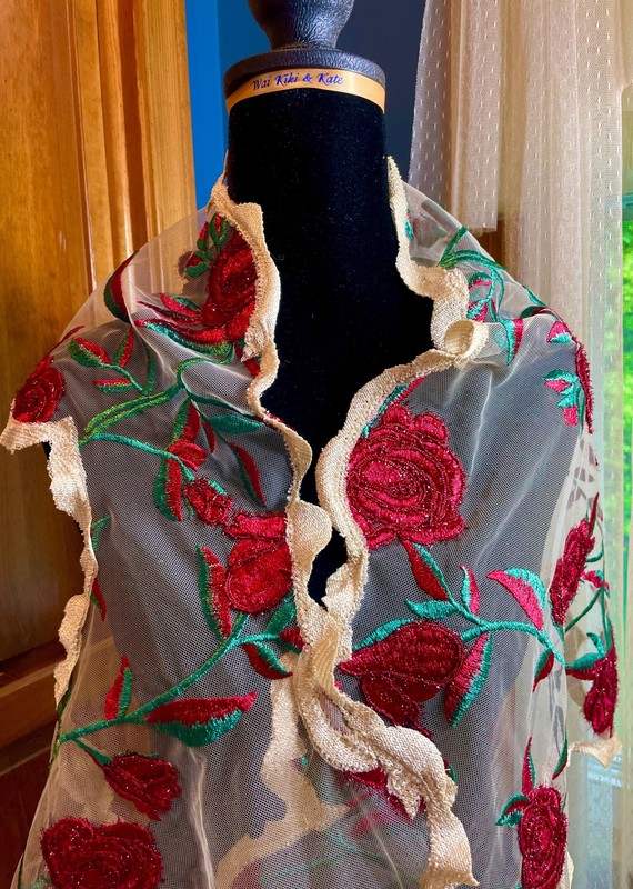 Wearable Artwork Scarf Unique Hand-Crafted