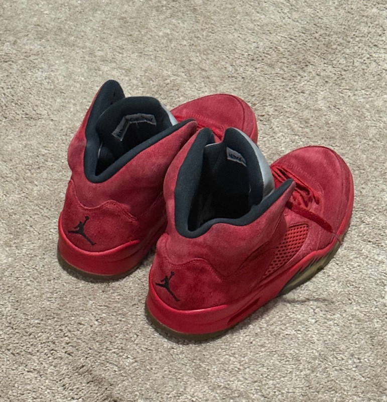 Nike Air Jordan 5 Retro 'Red Suede', US Men’s Size 9, 136027-602, Red Gray shoes gallery