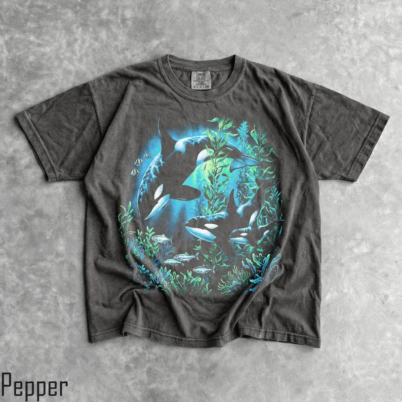Orca Killer Whale Men Womens Unisex Comfort Tee