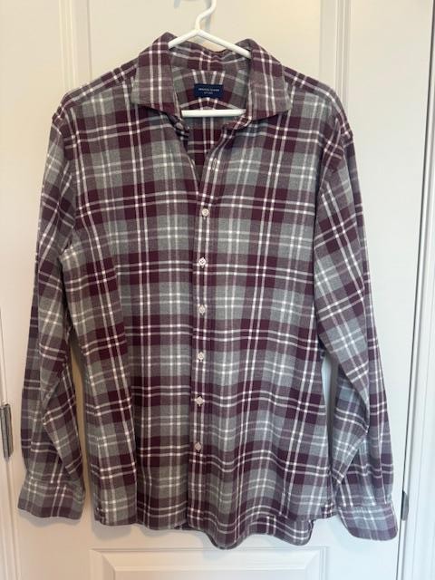 Proper Cloth – Men’s Canclini Scarlet and Cinder Flannel