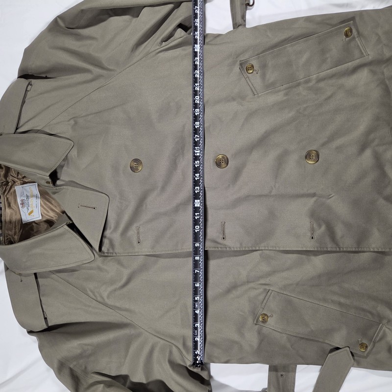 Vintage Aquascutum Aqua5 Trench Coat Large Khaki Belted Made in Canada gallery