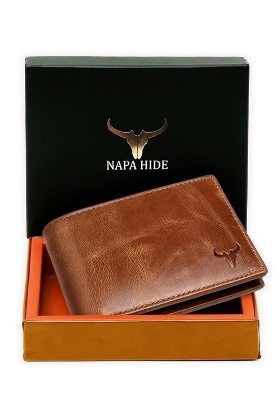 NAPA HIDE Genuine Leather Bifold Wallets For Men RFID Blocking Men’s Wallet BEST