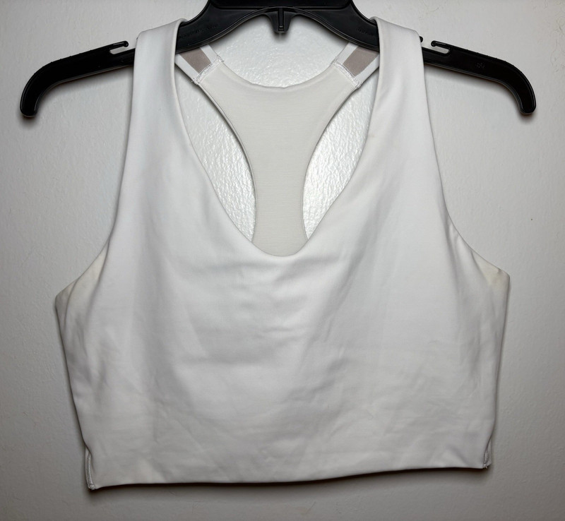 SPANX Core Sports Bra White High Support Wireless Racerback Padded L G Cup