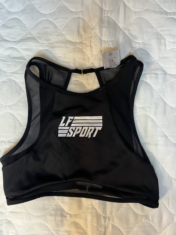LF Sport Breathable Mesh Back Sports Bra Black