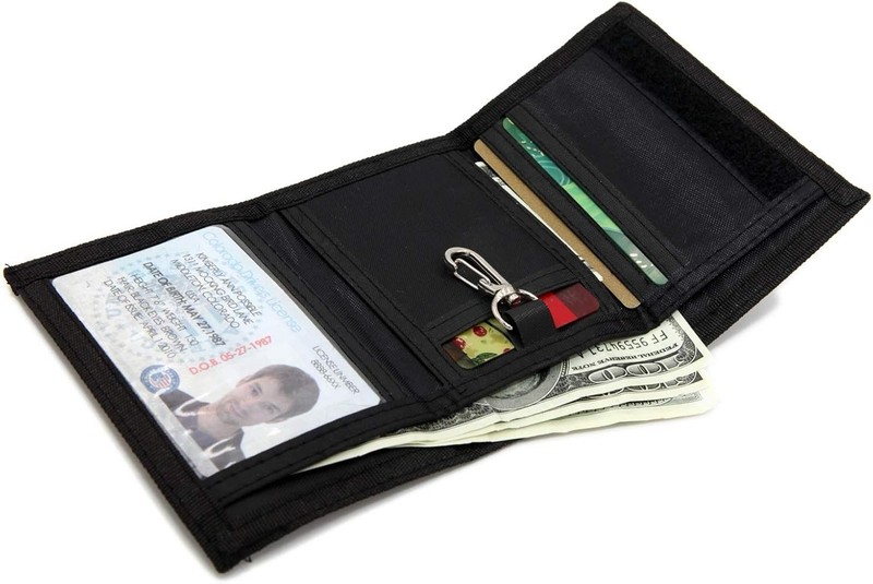 Jonyee Kid’s Trifold Nylon RFID Wallet BLACK gallery