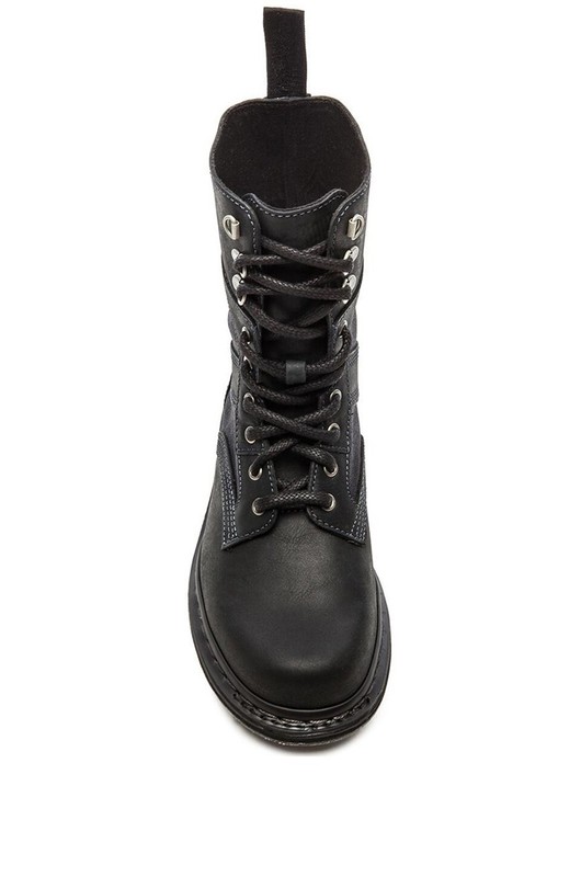Dr. Martens Men’s Arun 9-Eye Moto Biker Black Wyoming Boots US 10 Retail $220!!!