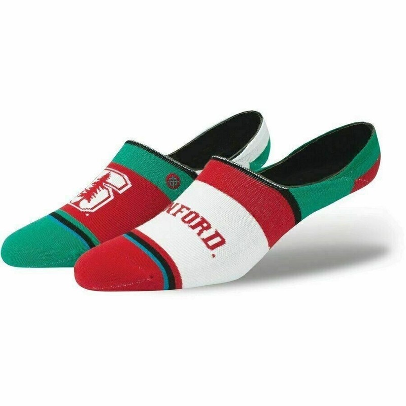 Stance Adult Cardinal No Show Cotton Stripe Stanford University Socks Sz L 9-12