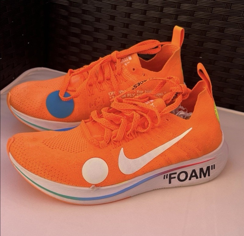Nike Off-White Zoom Fly Mercurial Flyknit Total Orange Low Top AO2115-800