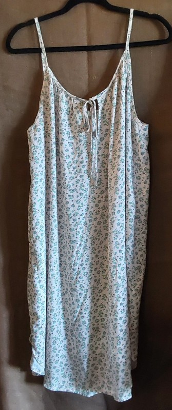 L.O.G.G. Sundress In 100% Viscose In a Pale Pink With Blue Flowers, 12