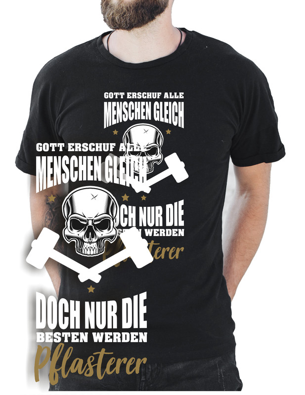 DIE BESTEN PFLASTERER T-SHIRT Handwerker Beruf Geschenk Spruch lustig Arbeit fun