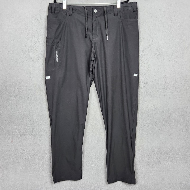 Truewerk Pants Mens 3XL Black Flat Front Straight Leg Utility Work Cargo Pocket