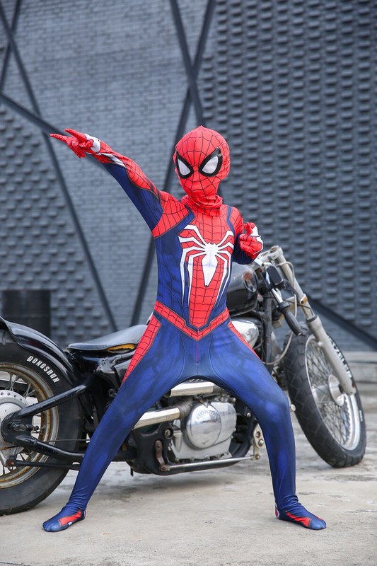 PS4 Spiderman Costume Tights Zentai Suit For Kids or Adult Cosplay Halloween