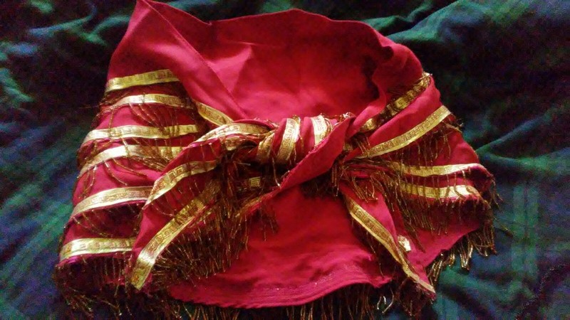 Beautiful beaded hip scarf or neck scarf