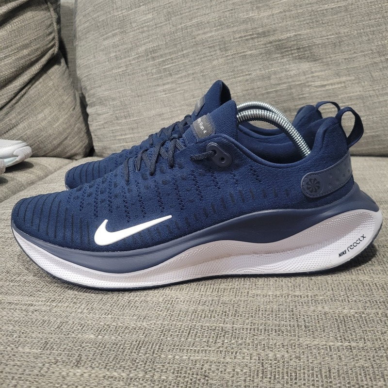Nike Infinity Run 4 Mens Navy Blue White ReactX Shoes DR2665-400 Size 12