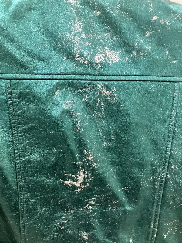 NWT WALTER BAKER Allison Emerald Metallic Green Leather Jacket XS Orig $698 WOW! gallery