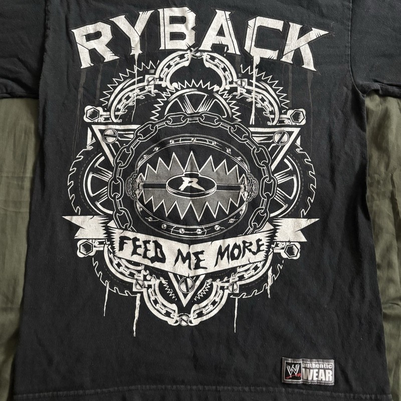 WWE Ryback Mens Small Feed Me More Graphic Wrestling T-Shirt Black gallery