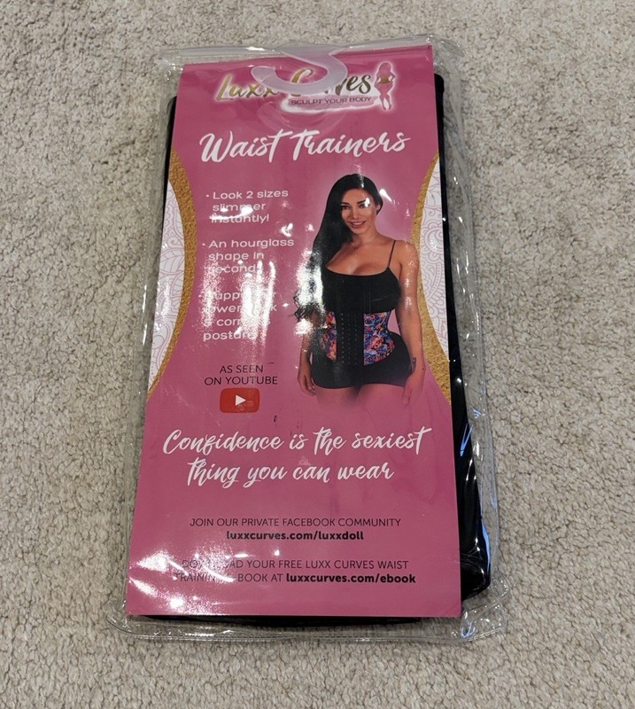 New In Package Luxx Curves Black Waist Trainer, Size 2XL, Medium Torso gallery