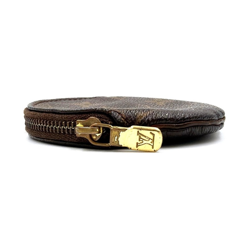 LOUIS VUITTON Porte Monnaie Rond Coin Purse Monogram Canvas Brown France Auth gallery