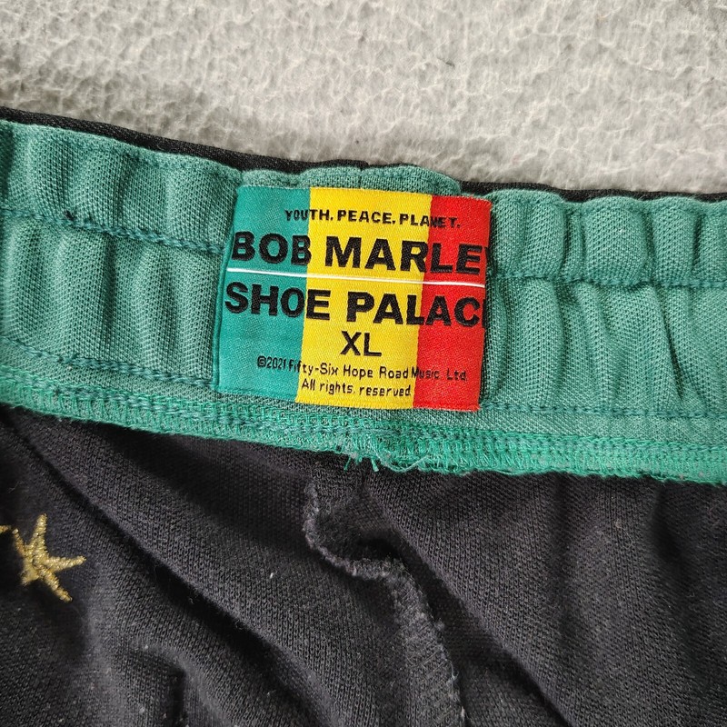 Bob Marley Shoe Palace Sweatpants Jogger Men's XL Black Zip Hip Hop Urban Reggae gallery