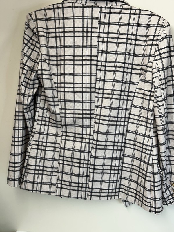 Attitude Unknown Womens Size Small Double Breasted Blazer Spring Plaid gallery