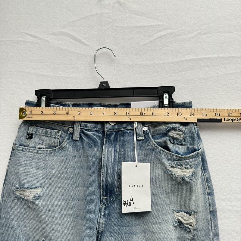 NWT Kancan Los Angeles Women's 5 26W Distressed Straight Fit Denim Jeans gallery