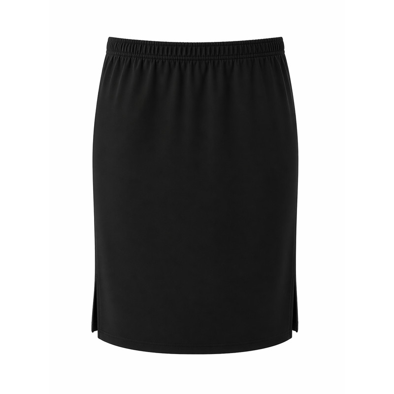 Vintage Jonden Black Knee Length Skirt Made USA Travel Wrinkle Restistant XL