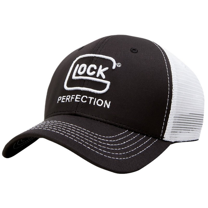 Glock AP95867 Ranger Mesh Hat Adjustable Snapback, American Flag, Black & White