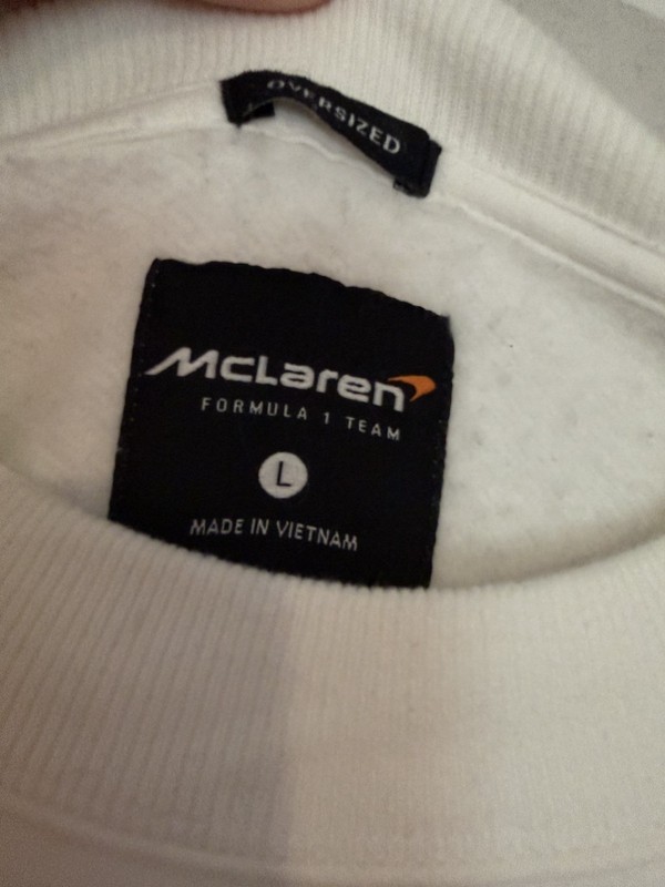 Abercrombie & Fitch MCLAREN MONACO Formula 1 Sweatshirt Crewneck White Adult L gallery