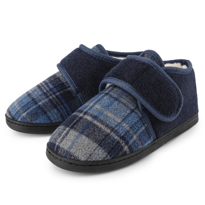 Diabetic Swollen Feet House Shoes Warm Winter Mens Slippers Low Top Fluff Shoes