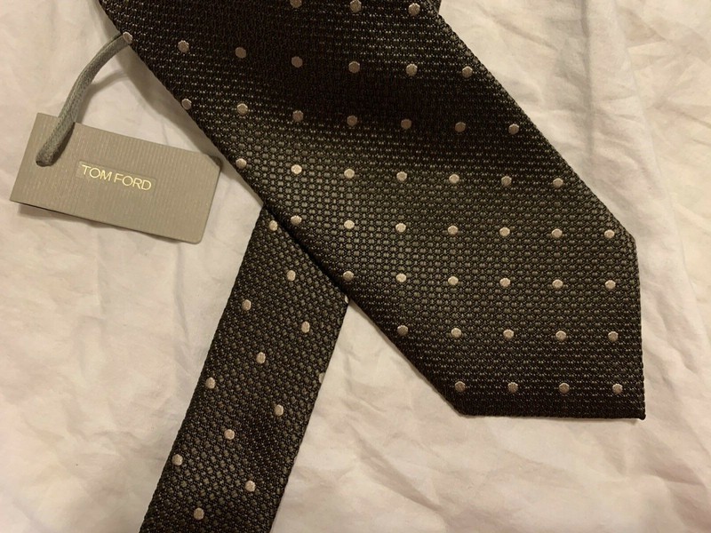 Tom Ford Pattern 100% Silk Neck Tie Made in Italy gallery