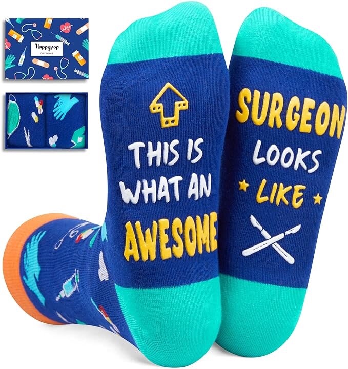 NEW GIFT BOX HAPPY POP SOCKS GRIP THIS IS WHAT AWESOME SURGEON DOCTOR CHRISTMAS