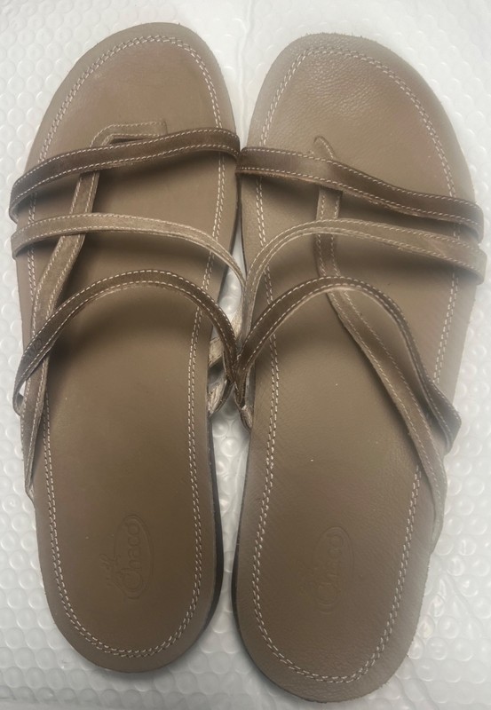 Women's Chaco Cordova Brown Leather Strap And Toe Sandals Size 11W gallery