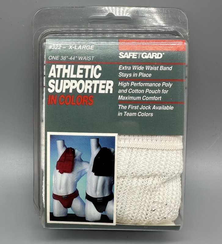 Vintage SafeTGard Athletic Supporter Jockstrap XL 38–44 Waist Made in USA NOS