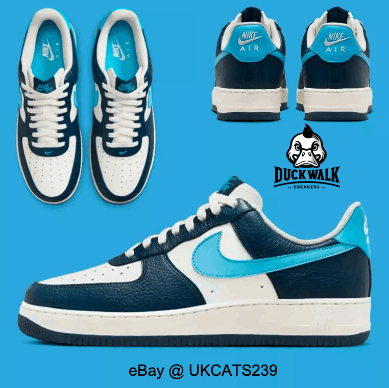 Nike Air Force 1 ’07 Shoes Armory Navy Baltic Blue Sail HJ9291-478 Men’s NEW
