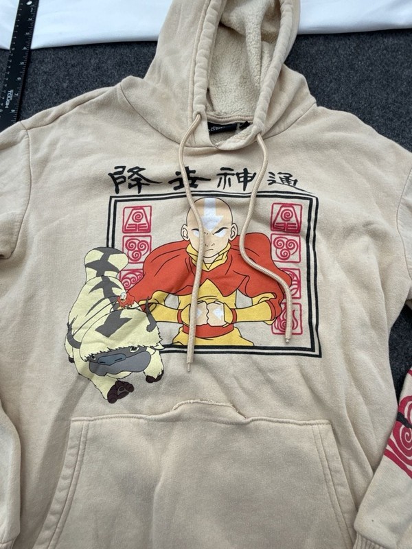 Nickelodeon Avatar: The Last Airbender Aang & Appa Graphic Hoodie, Tan, Size S gallery