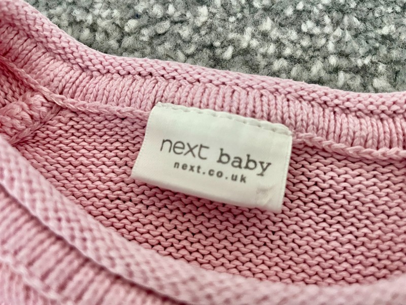 Kids Girls Pep&Co Knitted Cute Pink Bear Jumper / Sweater - 9-12 Months gallery