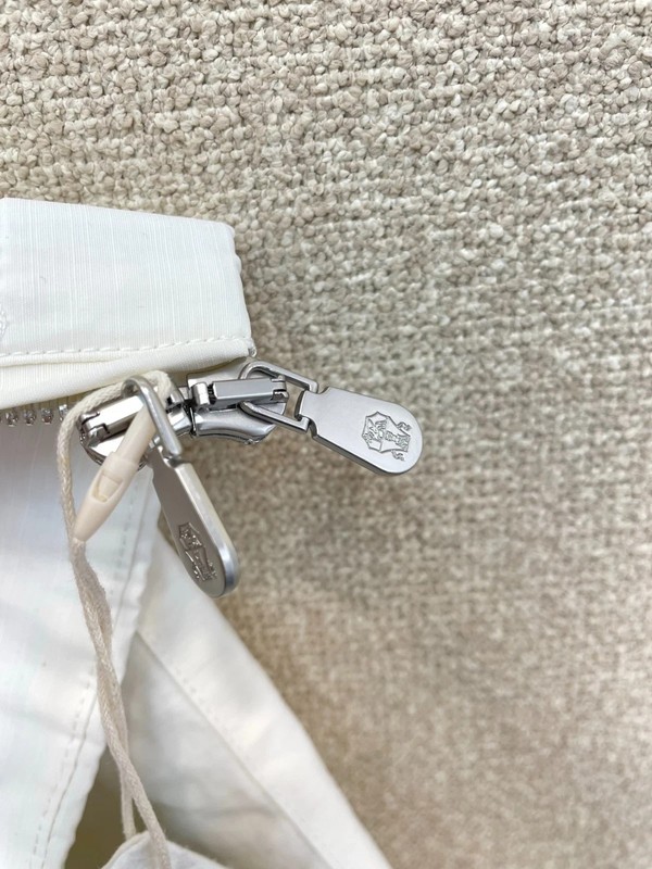 BRUNELLO CUCINELLI White Full Zip Bomber Harrington Jacket Full Size gallery