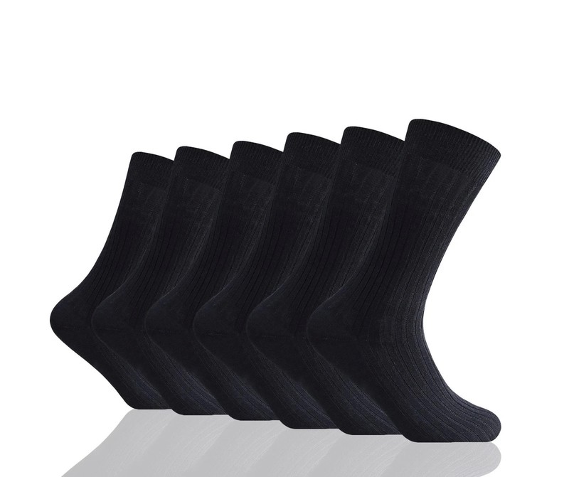 12 Pairs Mens Non Elastic 100% Pure Cotton Socks Comfort Soft Grip Diabetic gallery