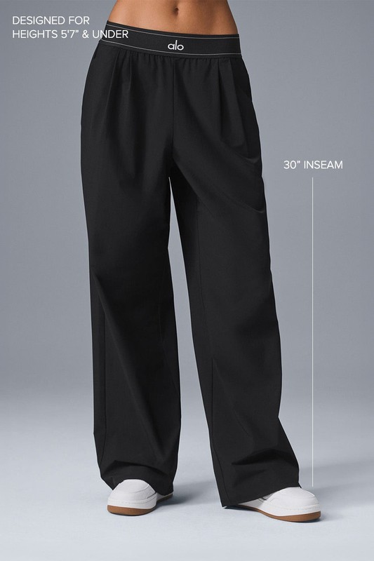 ALO Suit Up Trouser Black Women's Wide Leg Pants Size S M L gallery