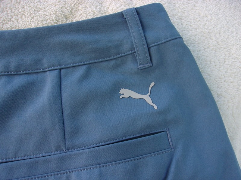 NWT Puma golf shorts, mens 34, 36, 38, 9 in. ins., blue - gray, $65, poly. gallery