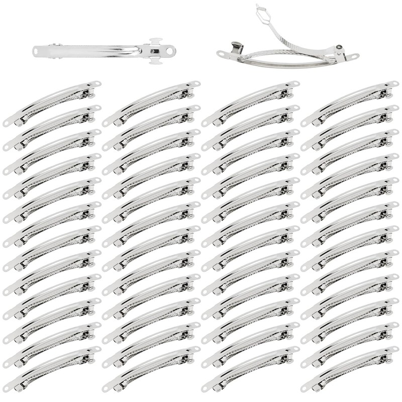 50 Pack 8cm/3 Inch Plain Blank Silver Metal DIY Craft (8cm/3”)