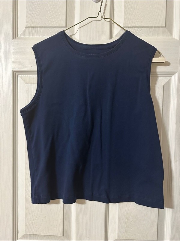 Studio Works Classic Navy Sleeveless Crew Tank