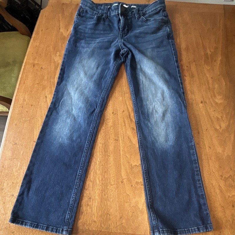Cat & Jack Boys Straight Blue Denim Jeans Stretch Pockets Size 16