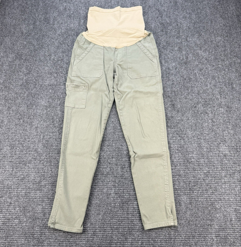 LED Luxe Essentials Maternity Pants Size 26 Olive Green Skinny Secret Fit Belly