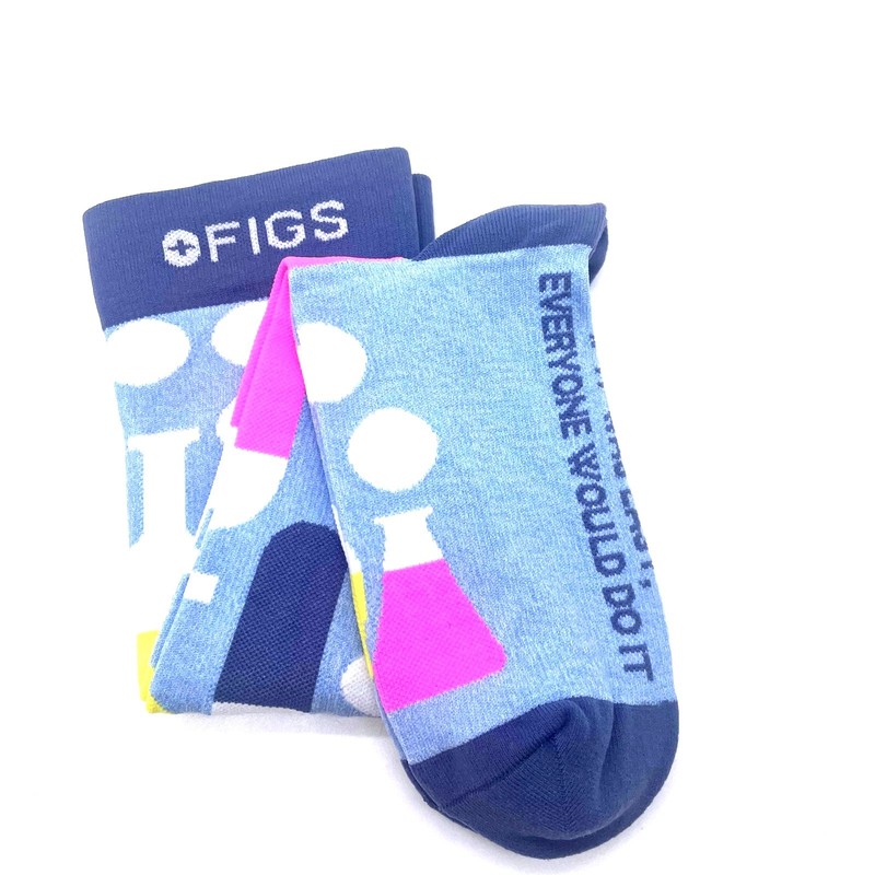 1 Pair FIGS Compression Colorful Socks Size L gallery
