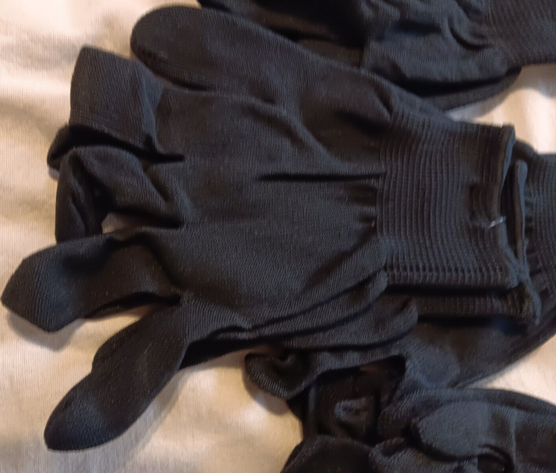 Kids Unisex Accessory Set Washable Travel Carry On Lot Black Stretch Thin Glove gallery