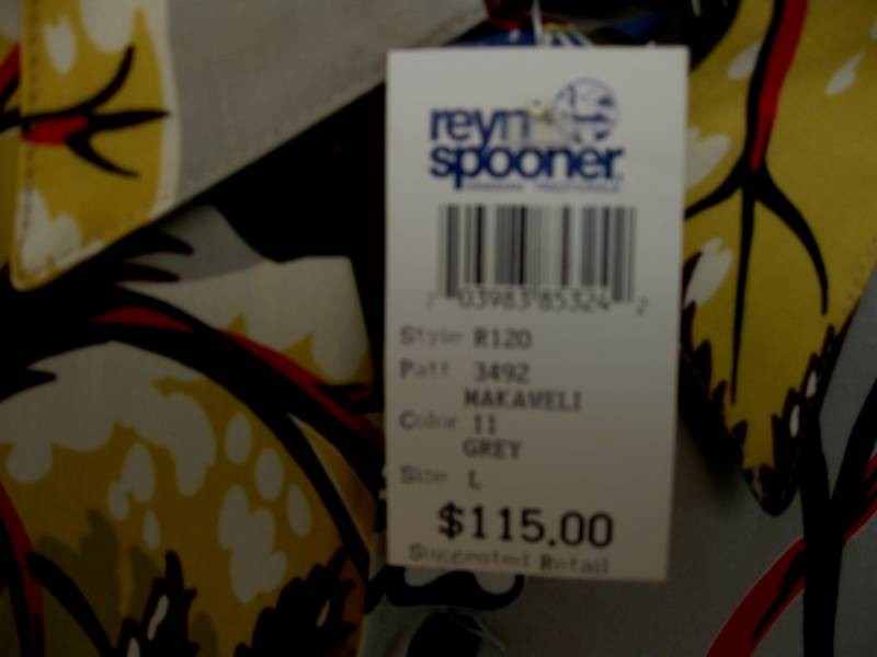 NEW REYN SPOONER VERY BEAUTIFUL MAKAWELI RARE HAWAIIAN MIRACLE PLANT $115 SIZE L gallery